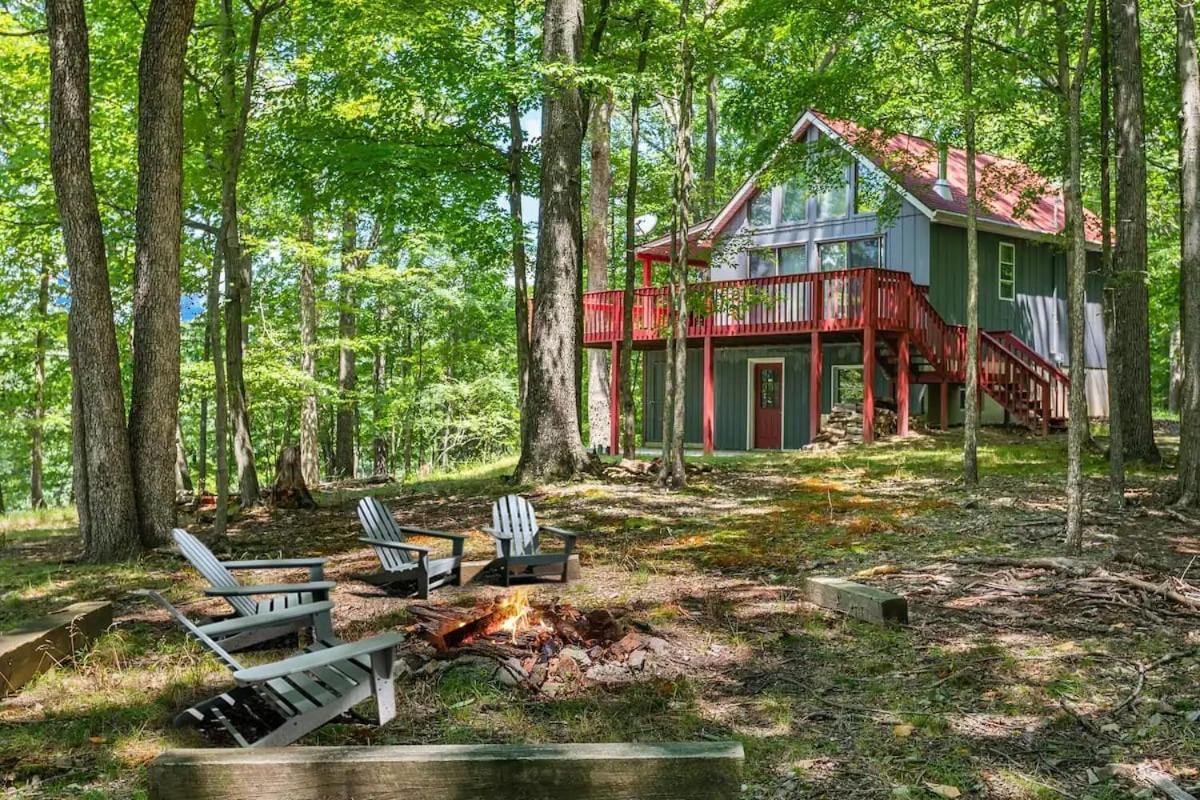Hot Tub, Large Deck, Wifi, Fire Pit At Chalet Cabin Morton Grove Eksteriør billede