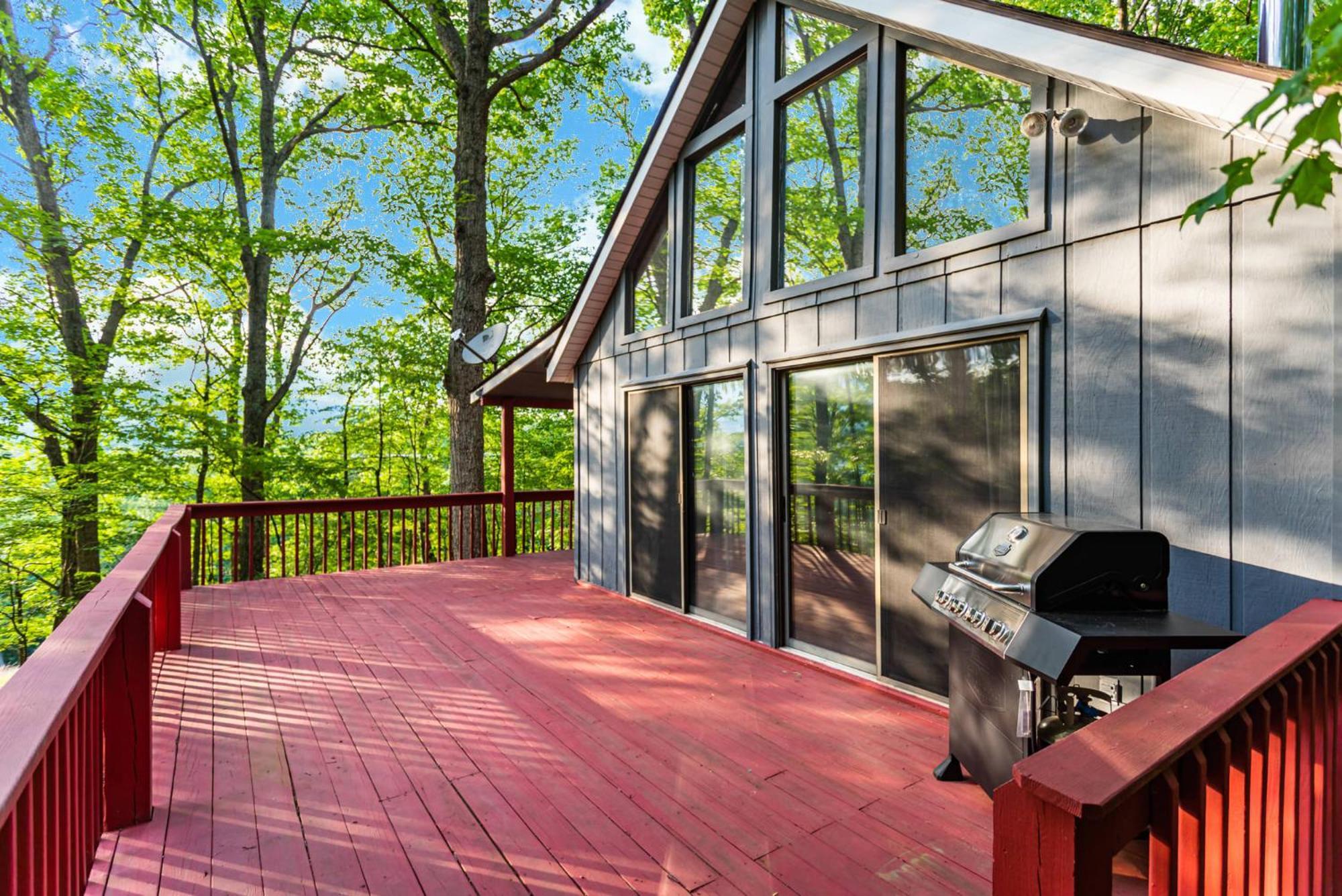Hot Tub, Large Deck, Wifi, Fire Pit At Chalet Cabin Morton Grove Eksteriør billede