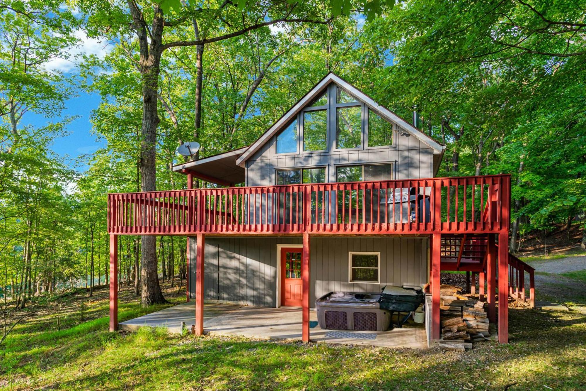 Hot Tub, Large Deck, Wifi, Fire Pit At Chalet Cabin Morton Grove Eksteriør billede